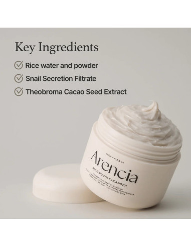 Arencia Rice Mucin Cleanser | Hidratación y Limpieza