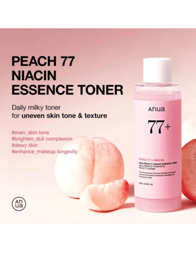 ANUA Peach 77% Toner | Glow y luminosidad