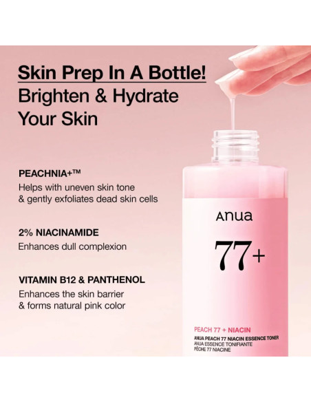 ANUA Peach 77% Toner | Glow y luminosidad