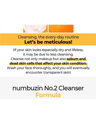 Numbuzin No.2 Cleanser | Limpieza profunda y confort