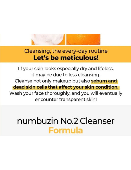 Numbuzin No.2 Cleanser | Limpieza profunda y confort