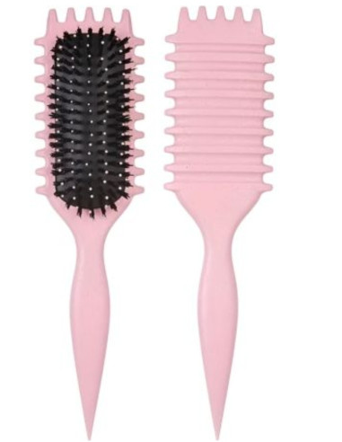 Cepillo definidor para cabello rizado con diseño ventilado y punta separadora