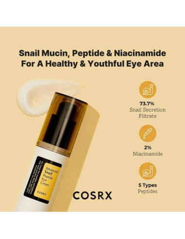 COSRX Snail Eye Cream | Contorno ojos mucina